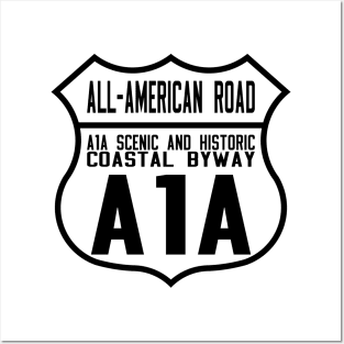 A1A Scenic & Historic Coastal Byway All-American Road route shield Posters and Art